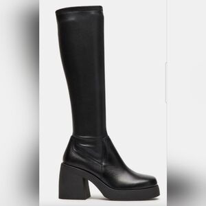 Madden Girl Sleek Black Over the Knee Boots